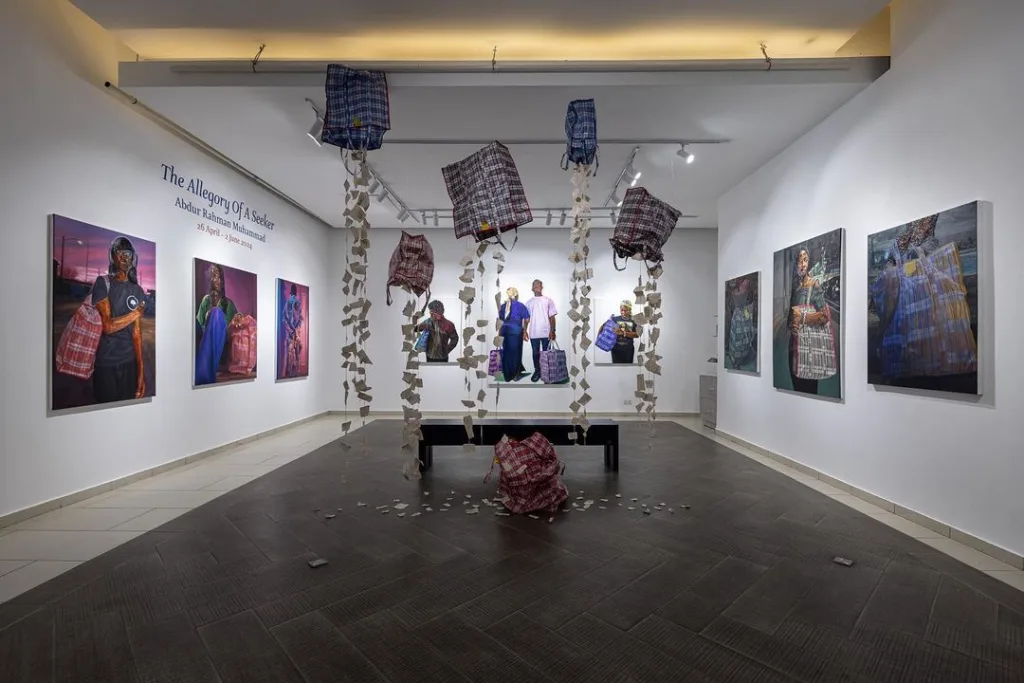 The ADA\ Contemporary Art Gallery in Accra, Ghana, is currently showcasing an evocative solo exhibition titled "The Allegory of a Seeker," by the talented artist Abdur Rahman Muhammad. 