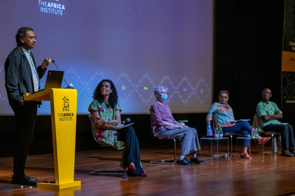 Salah M. Hassan, panel hosted by The Africa Institute, 2022. (Image courtesy: The Africa Institute.)
