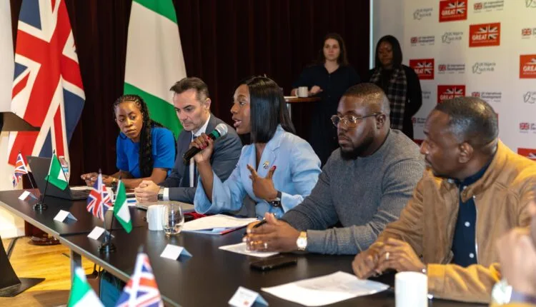 UK Head of Trade Policy for Nigeria (DBT), Mujina Kaindama; Country Director, UK’s Department for Business and Trade (DBT), Mark Smithson; UK’s Trade Envoy to Nigeria, Florence Eshalomi MP; Special Assistant to the President of Nigeria on Creativity, (representing Director General of the National Council for Arts and Culture, Obi Asika) Prince Baba Agba; and the Special Assistant to the President of Nigeria on Digital and Creative Economy, Fegho Umunubo at the investment launch of the Creatives Working Group, Monday in London.
